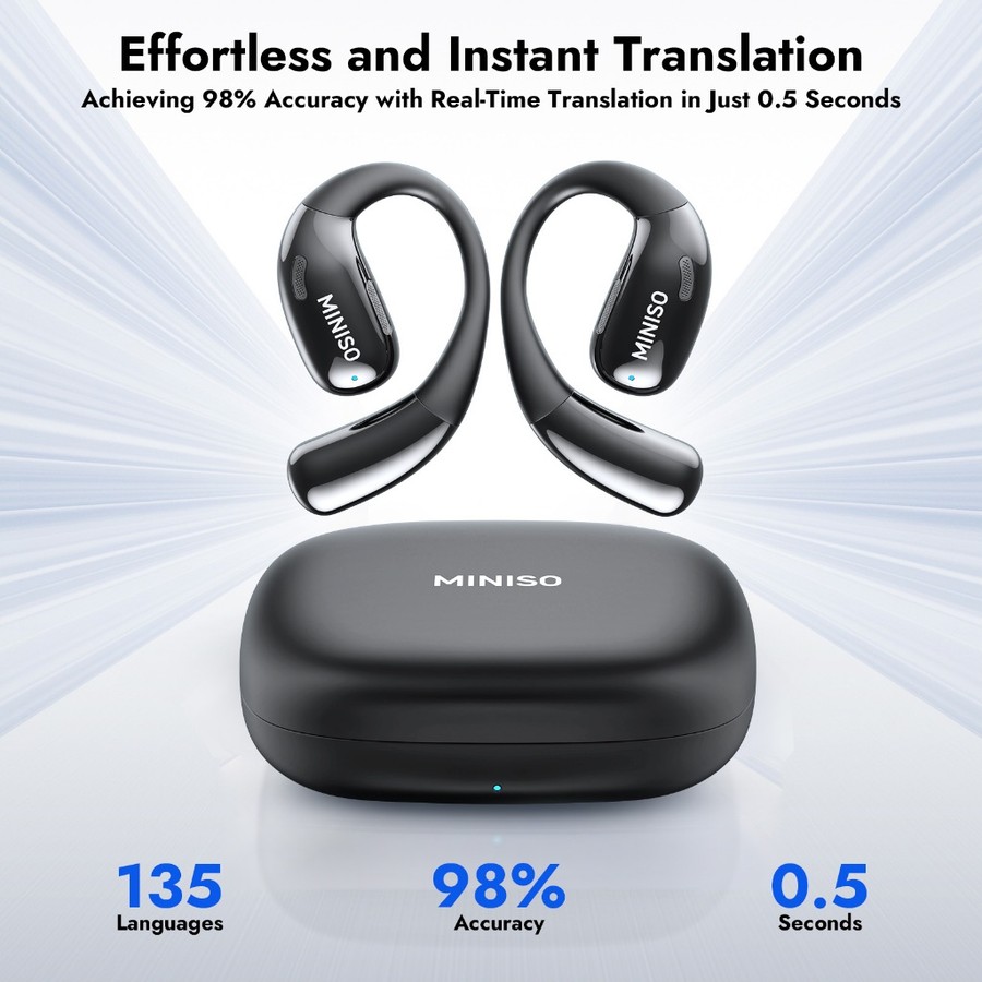 Fone de ouvido bluetooth sem fio Miniso X28 fone sem fio bluetooth v5.4 suporta tradução por IA fone bluetooth sem fio