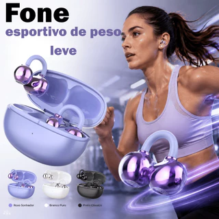 Fone de Ouvido Clip-on Bluetooth 5.3 24h de Bateria IPX4 Som Direcional Esportivo Para Academia