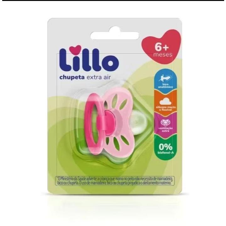 Chupeta lillo maiores de 6 meses rosa extra air bico ortodontico 1 ...