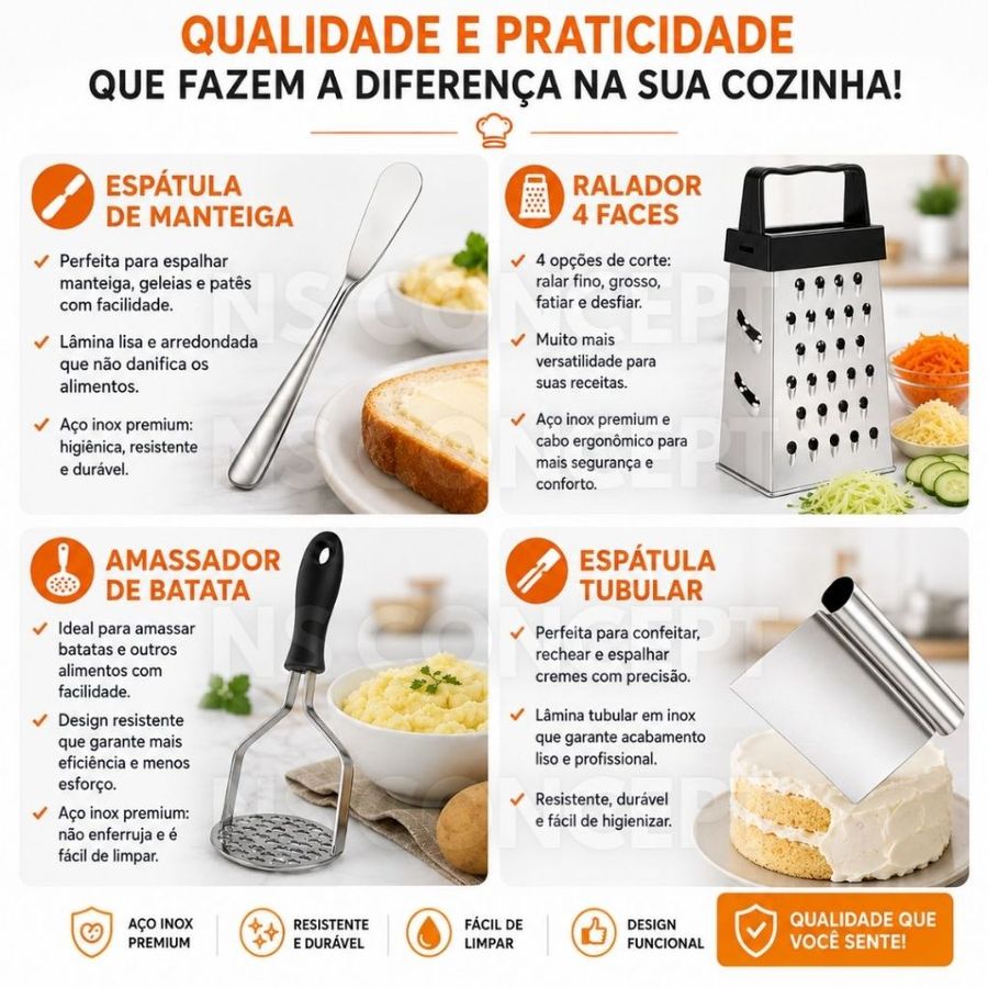 Utencilios de Cozinha Utensílios para Cozinha em Geral Kit Cozinha Utencilios de Cozinha Enxoval de Casa Nova