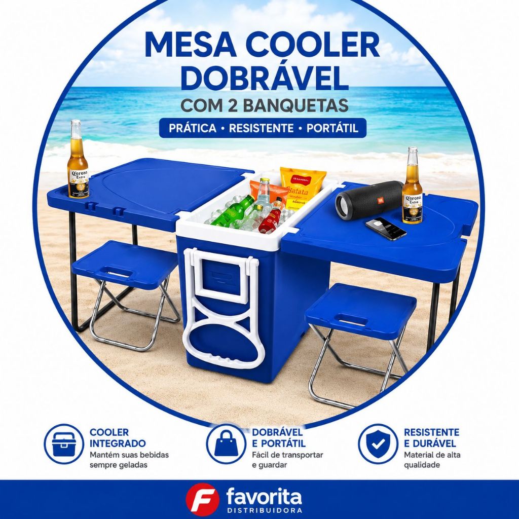 Caixa Térmica Multifuncional Cooler 5 em 1 - 32 Litros - Arqplast