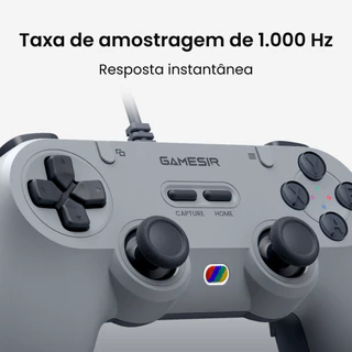 Controle Gamesir Tegenaria T3 Lite Com Fio Para Pc Switch Android Ios Steam Celular Hall Effect Usb