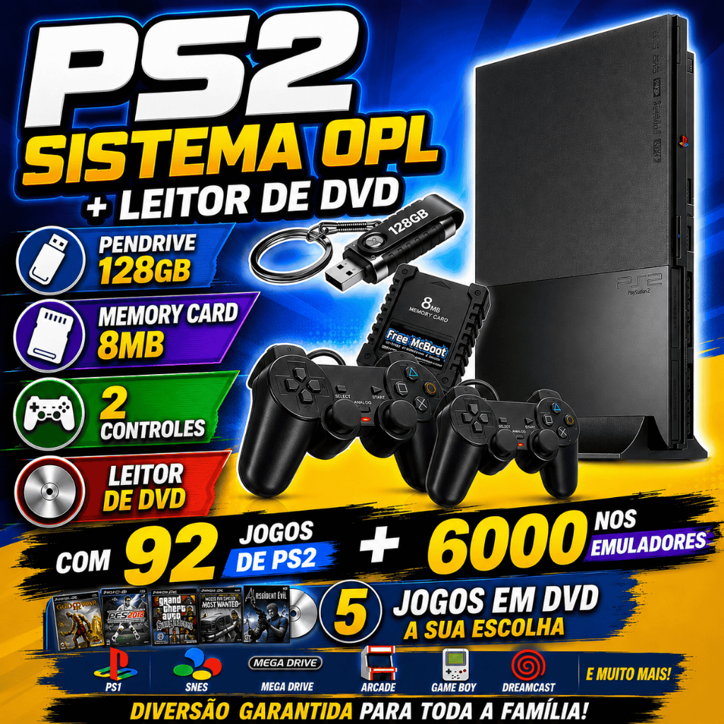 PS3 e PS2 em Promoção na Shopee Brasil 2026