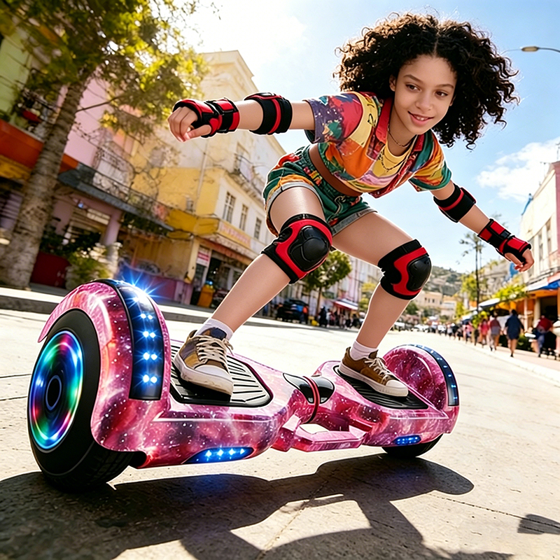 Hoverboard Elétrico Bivolt - Infantil & Adulto Bluetooth LEDs Coloridos Autonomia 15km Presente de carregador