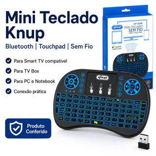 Mini Teclado Knup Bluetooth Sem Fio Touchpad USB Smart TV PC