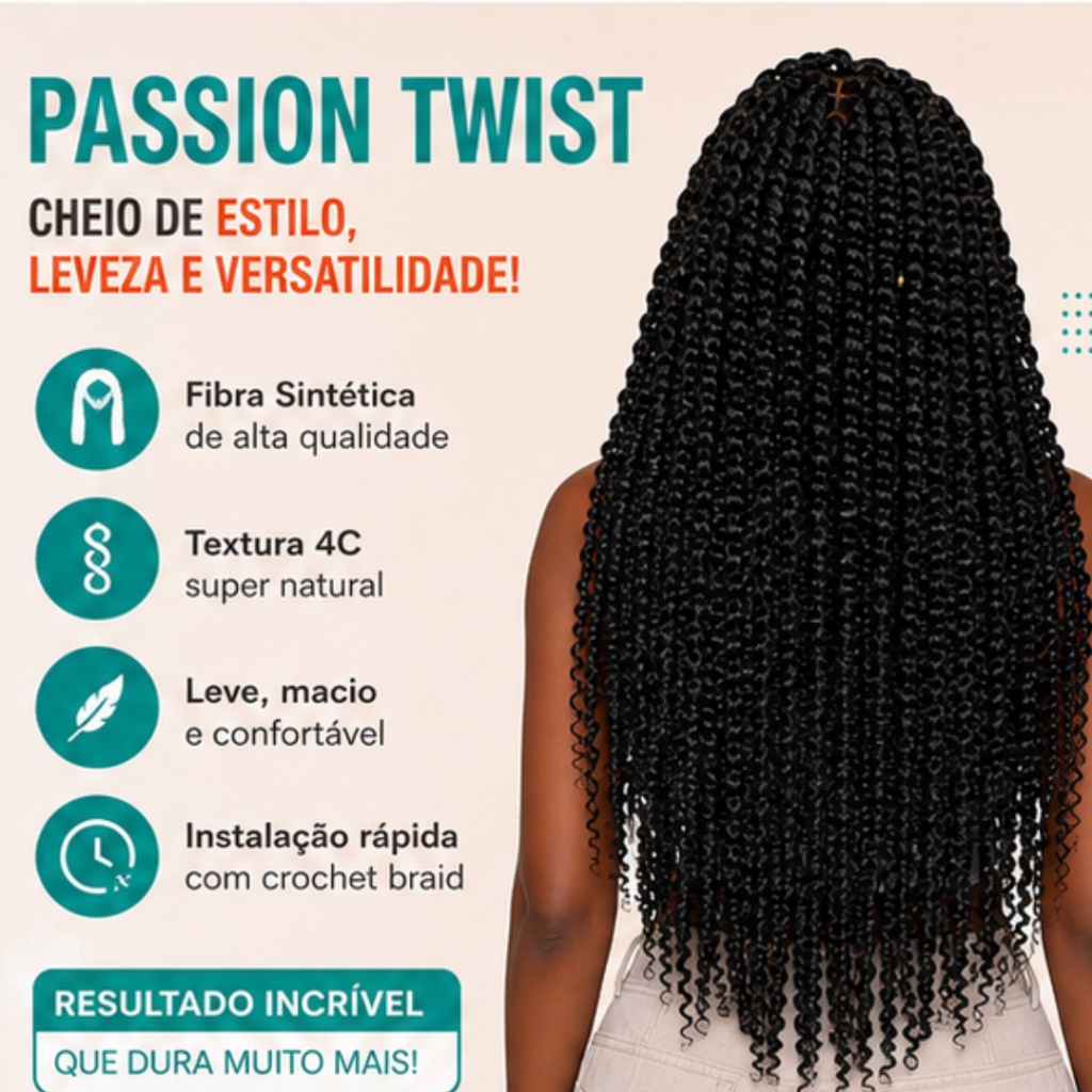 Cabelo Cacheado Passion Twist Cherey Caracol Dread Crochet