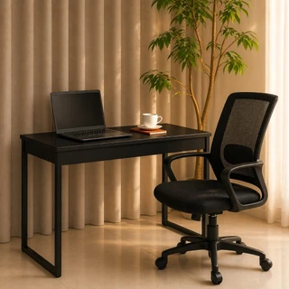 Mesa escrivaninha Pequena Home Office 90x45 Estilo Industrial - Notebook/Computador