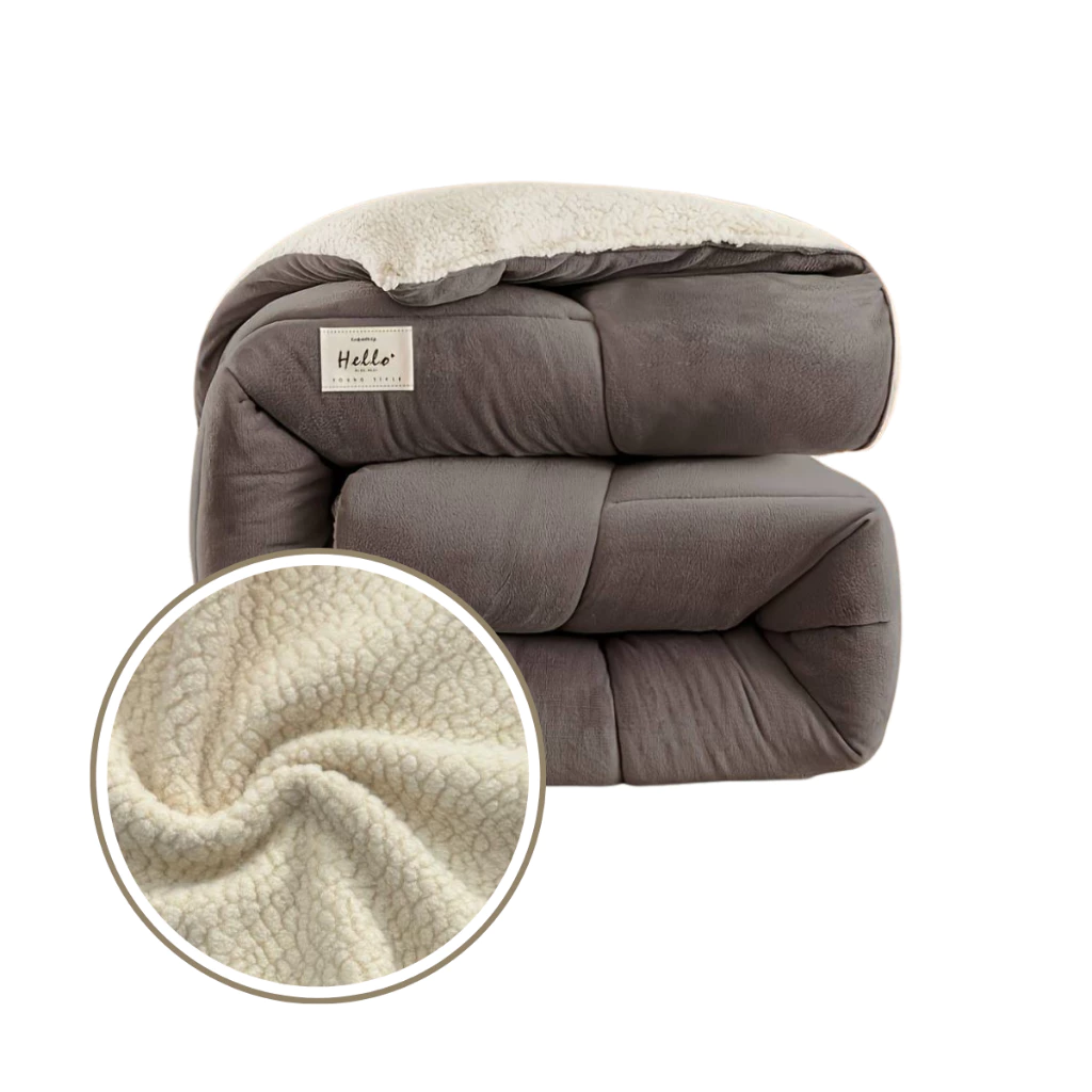Coberdrom Edredom Casal Queen Manta Sherpa Dupla Face Micropercal 400 Fios Inverno Grosso - Imagem 2