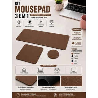 Mouse Pad Escritorio Gamer Grande Desk Pad Couro Sintético Antiderrapante para Mesa Setup Envio Imediato