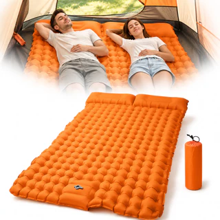 Colchão Inflável Duplo 190x120cm com Bomba de Ar – Ideal para Praia, Viagem, Hóspedes e Camping
