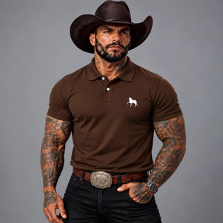 Camisa Polo Masculino Manga Larga Muladeiro Country