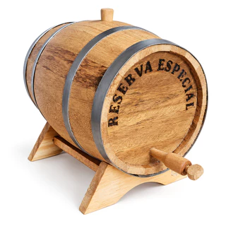 BARRIL/COROTE/TONEL MADEIRA AMBURANA 5 LITROS CACHAÇA/PINGA/WHISKY/VINHO/GIM.