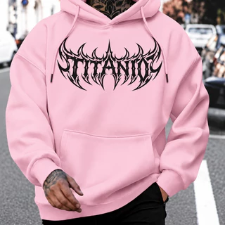 Moletom Titanio Masculino Streetwear Estampado Casaco Capuz Blusa Feminino