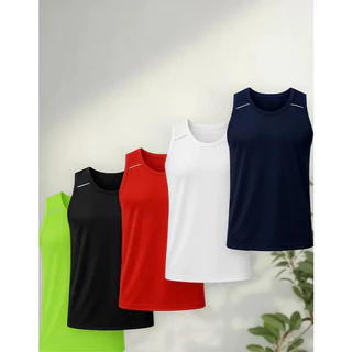 Regata Camiseta Dry Fit Tecido Leve Sem manga Masculina Para Academia Exercício Caminhada-Jogar Bola