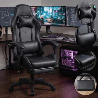 Cadeira Gamer Escritório Ergonômica Reclinável Em Couro Confortável Com Apoio Para Pés em Oferta na Shopee