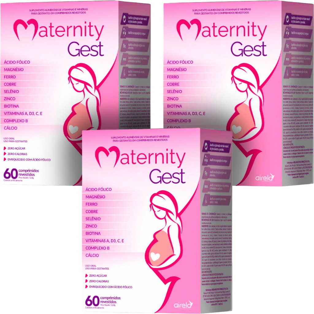 Suplemento para Gestantes Maternity Gest Airela com 60 comprimidos ...