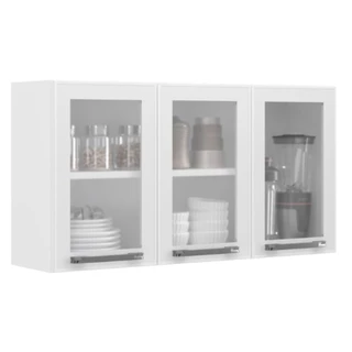 Armário Aéreo Triplo Itatiaia Florença com 3 Portas e 2 Prateleiras - 105cm de largura em Oferta na Shopee