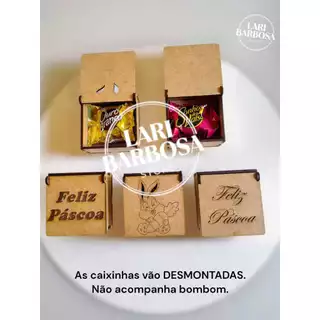 Caixa porta Bombom Páscoa MDF Modelos Sortidos lembrancinha em Oferta na Shopee