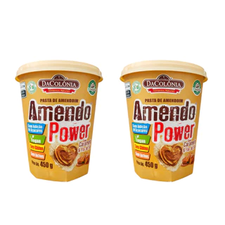 KIT C/ 2 PASTA DE AMENDOIM AMENDOPOWER CARAMELO E FLOR DE SAL 450G