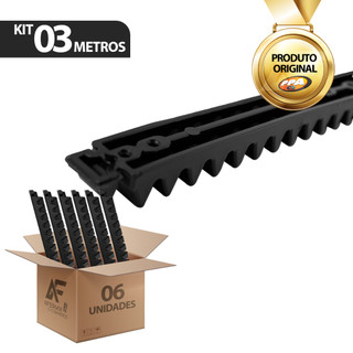 Kit 6 Gomos Cremalheira 50cm Motor Portão Deslizante Ppa 3m