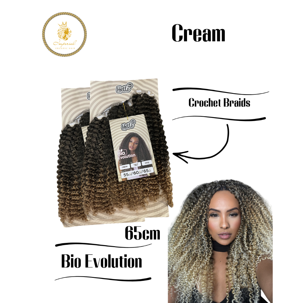 Cabelo Bio Vegetal Cream Hello Hair 320g Crochet Braids Bio