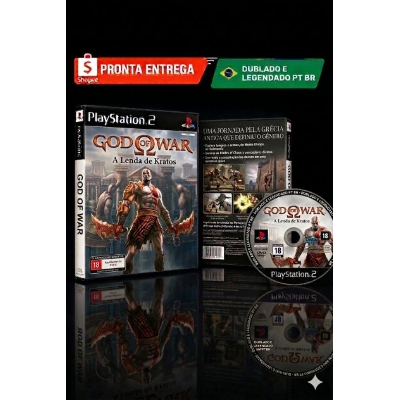 PS2 God of War I (GOW1) Dublado & Legendado PT-BR | Shopee Brasil