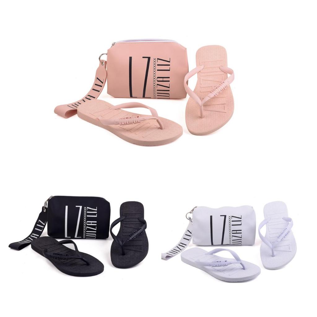 KIT 3 PARES DE CHINELO LUIZA LIZ COM NECESSAIRE | Shopee Brasil