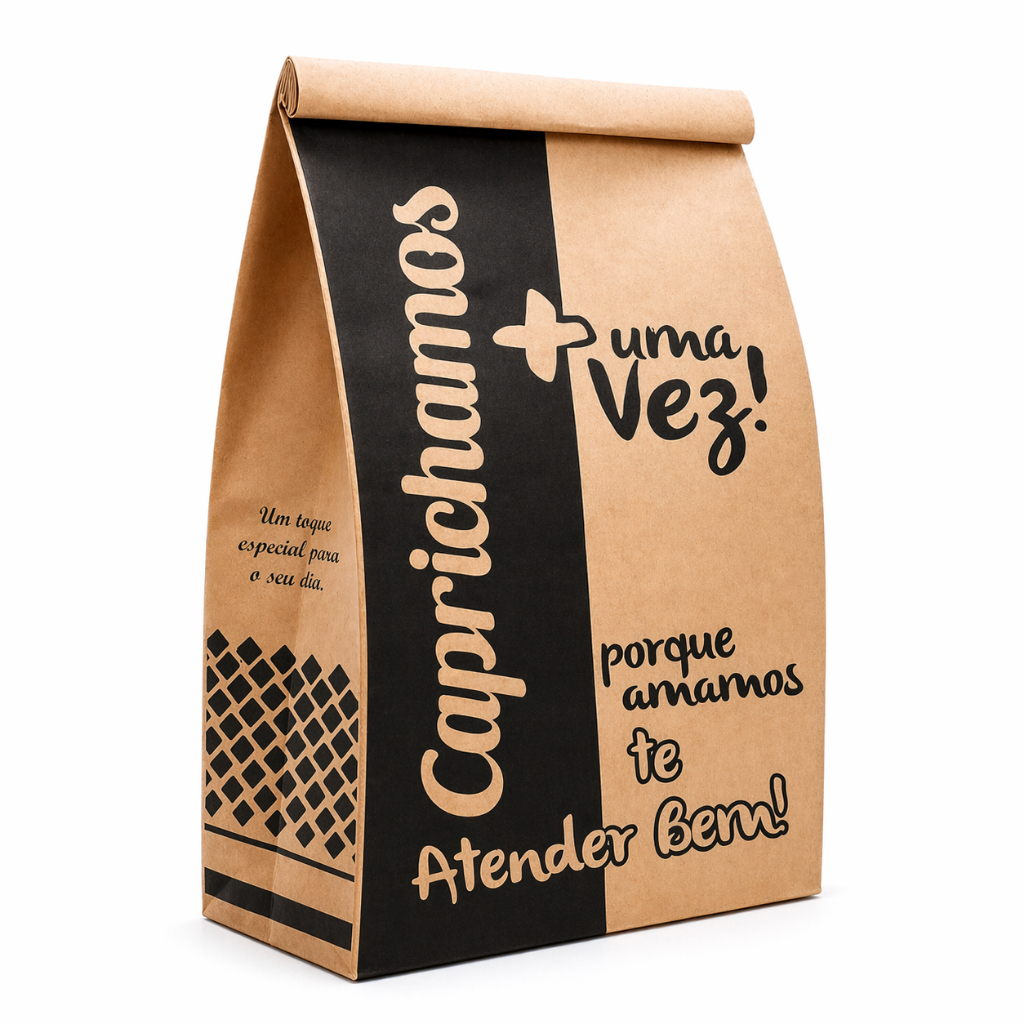 Saco Papel Kraft Delivery 100un SOS – Até 17kg – Embalagem p