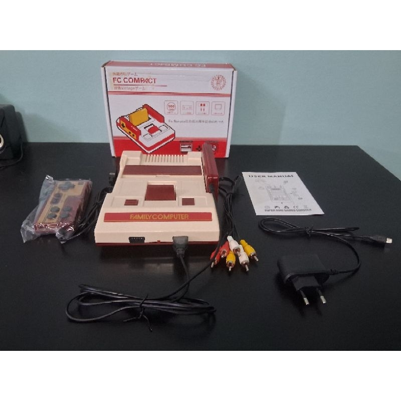 Console Fc Compact Famicom Nintendinho 8 bits com 500 jogos +