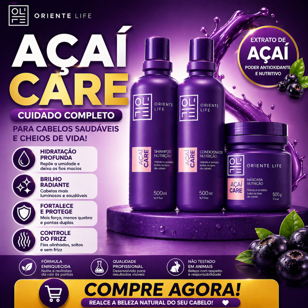 Life Essence 300ml 5本セット Kit Açaí Shampoo Condicionador e Máscara 500ml Oriente Life