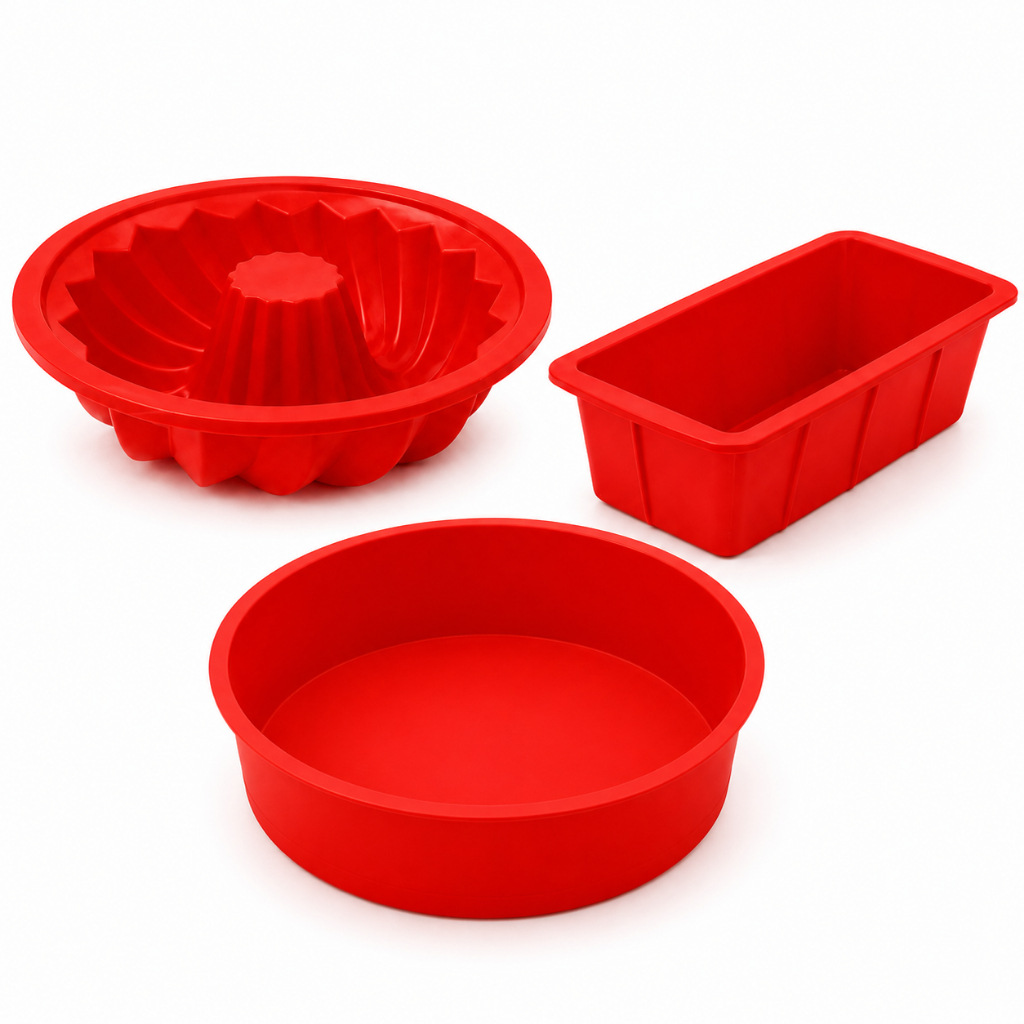 Kit 3 Formas Silicone Air Fryer Forno Microondas Assadeira B