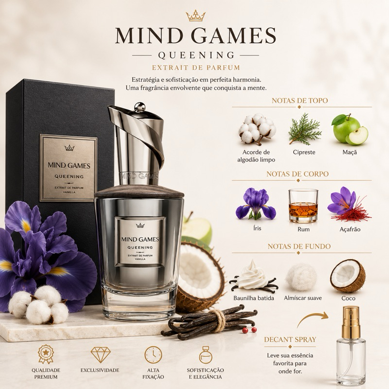 Perfume Queening Mind Games | Shopee Brasil
