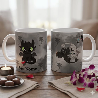 Kit 2 Canecas Personalizada Casal Presente Dia dos Namorados Banguela