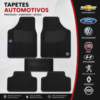 Tapete Automotivo Universal Todas Marcas e Modelos Versátil Borracha 5 peças