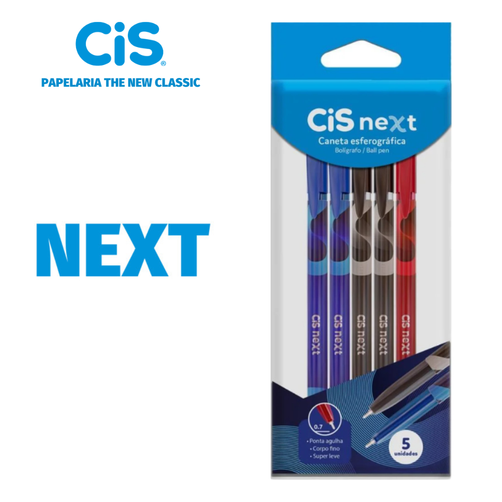 Kit Caneta Cis Next Ponta Fina 0.7mm - Coloridas | Shopee Brasil
