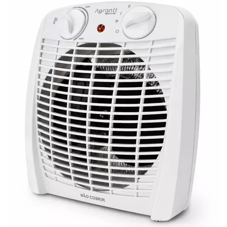 Aquecedor De Ar Elétrico Agrantt 2000w Termostato Para Banheiro Quarto Sala Escritório Portátil