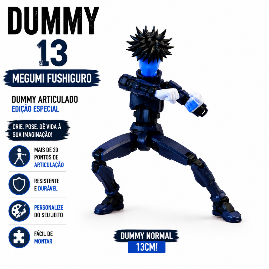 Boneco Dummy 13 Megumi Fushiguro do Jujutsu Kaisen | Shopee Brasil
