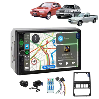 Central Multimidia 7 Polegadas Gol G2 Parati Saveiro Auto Carplay Com fio Com Câmera De Ré