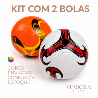 Bola Futebol Nº5 Costurada Kit 2 Unidades Campo Quadra Areia Rua
