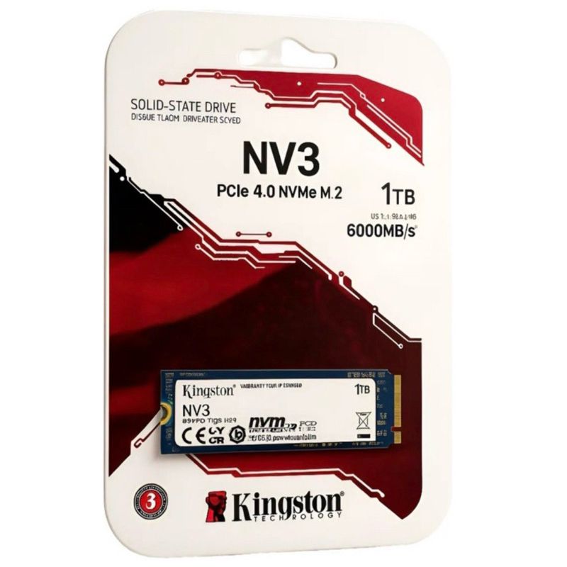 Kingston NV3 1TB M.2 2280 NVMe SSD | PCIe 4.0 Gen 4x4 | Up to 6000