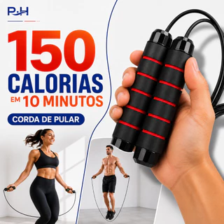 Corda de Pular Profissional Crossfit - 3 Metros - Ajustável + Rolamento 360° + Cabo de Aço + Espuma