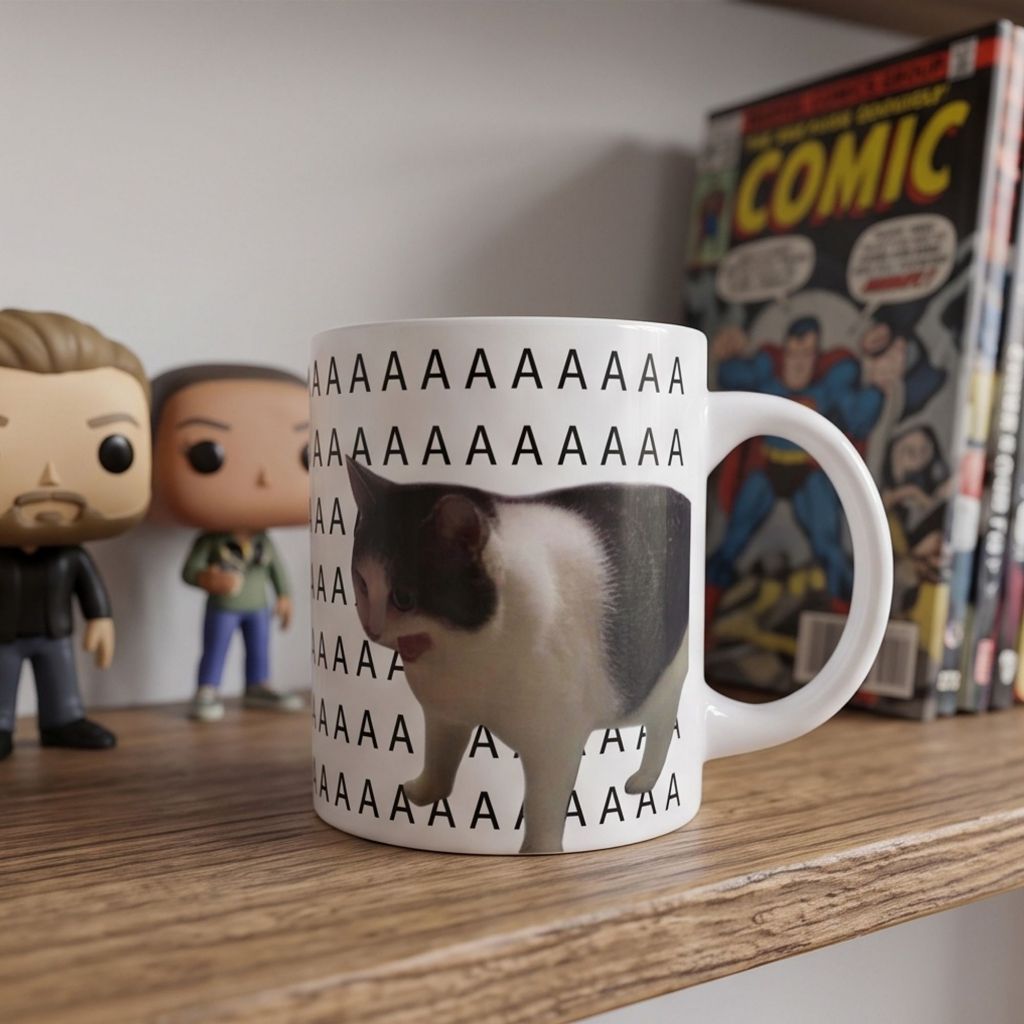 Caneca Personalizada Gato Meme AAAAAAAAAA