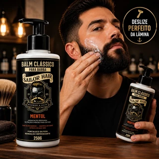 Balm para Barba 250 gr Amacia e Modela Big Barber Anti Frizz Profissional