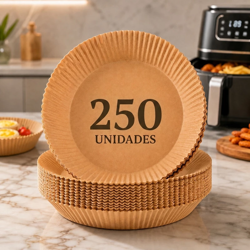 "Praticidade na Cozinha: Kit 250 Forros Airfryer! 🍽️"