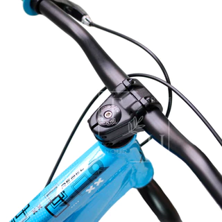 Bicicleta Aro 26 GTA Rebel Kit Single Freeride Downhill Rodas Vmaxx Freio Disco Pneu Balão Garfo Rígido Grau Azul Claro