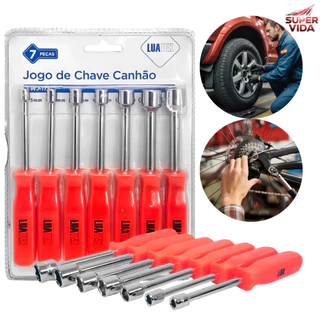 Kit De Chave Canhão Sextavada 7 Pecas Aço 5 A 12mm Profissional
