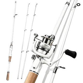 Kit Vara Lure Carbono + Molinete Metal EVA Max Arrasto 10kg Água Salgada Relação 5.2:1 18+1 Rolamentos
