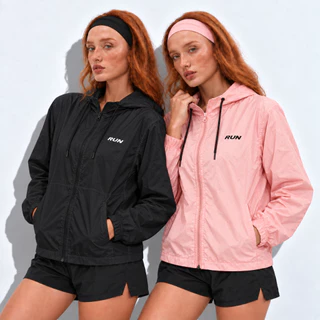 Kit 2 Jaquetas Corta Vento Feminina Resistente À Água Ultraleve Secagem Rápida Confortável - Run Training