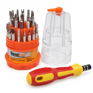Kit Jogo de Chaves de Precisão 31 Peças Fenda Philips Para Manutenção Notebook Celular Eletrônicos