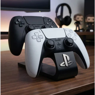 Suporte Para Controle Playstation duplo Controles Ps5 Ps4 slim pro de mesa Gamer Pass Preto ou branco
